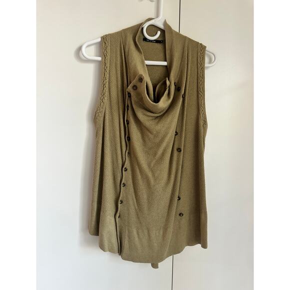 Nic + Zoe Womens Sweater Vest Size SM Green Lagenlook layering Fall Style - Picture 2 of 9